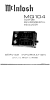 McIntosh MQ-104 - Service manual